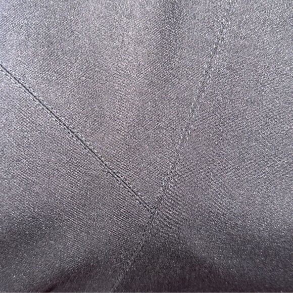 WHBM 4 Black Ponte Knit Detailed Stitching & Leather Front A-Line Trumpet Skirt - Picture 6 of 11